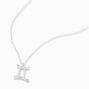 Silver Zodiac Embellished Pendant Necklace - Gemini,