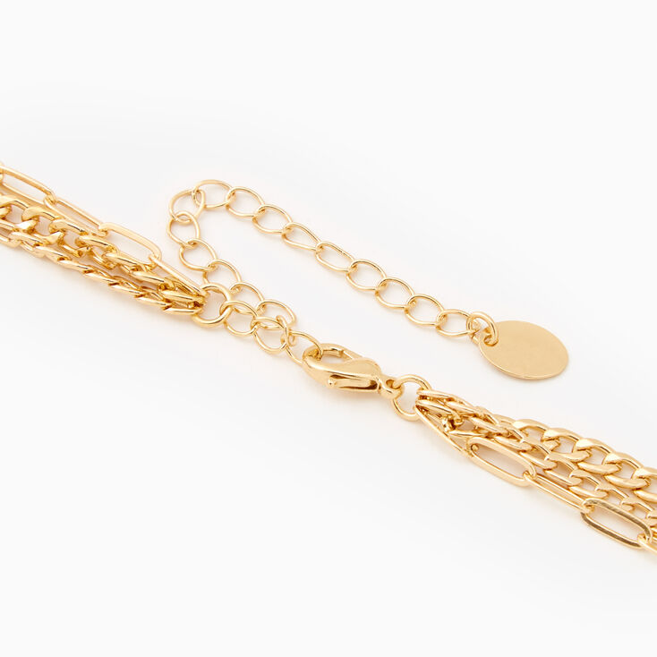 Gold Rainbow &amp; Clouds Multi Strand Necklace,