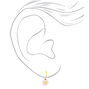 Gold 10MM Daisy Charm Hoop Earrings,