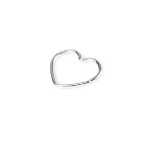Sterling Silver 22G Heart Clicker Rook Earring,