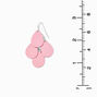 Pink Teardrop 1.5&quot; Drop Earrings ,