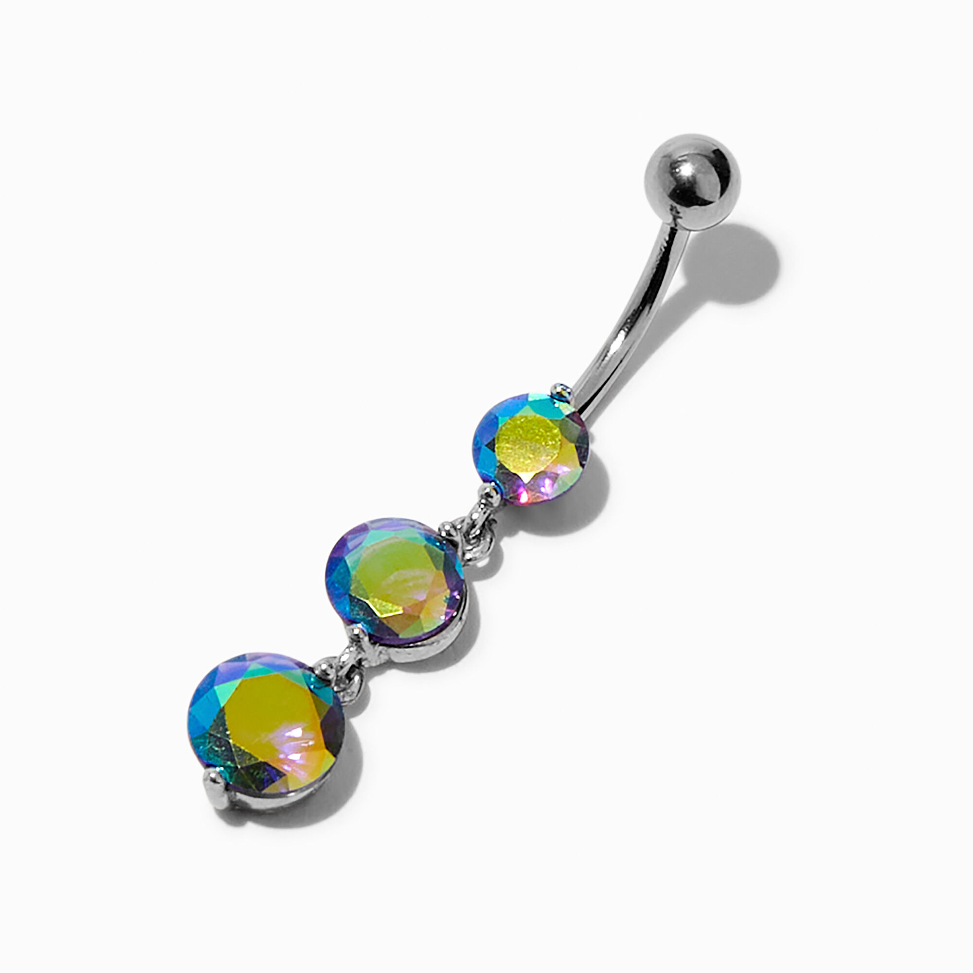Cubic zirconia belly deals bar