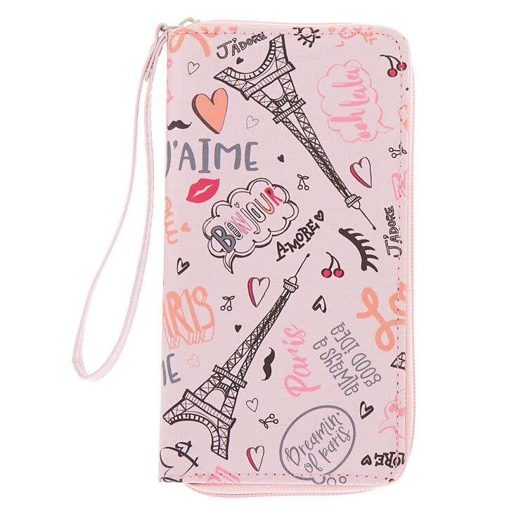 Paris Love Wristlet - Pink,