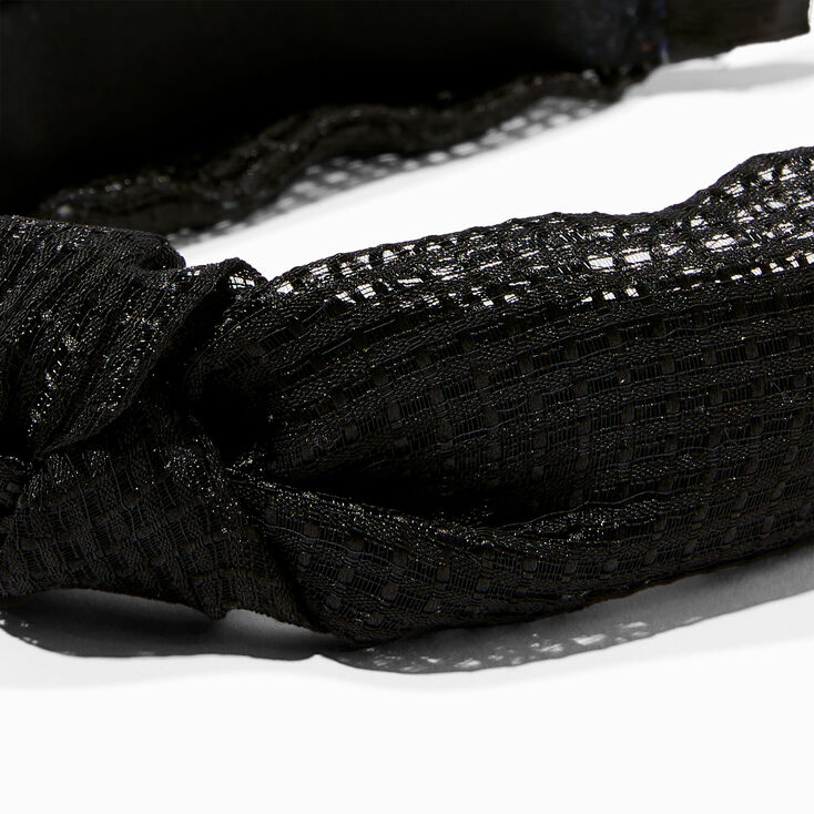 Classic Black Woven Knotted Headband,