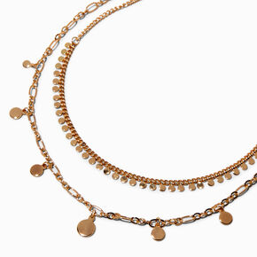 Gold-tone Layered Shards Multi-Strand Necklace,