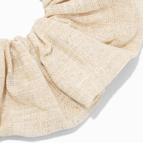 Medium Cream Jute Hair Scrunchie,
