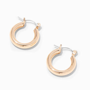 Gold 20MM Tube Hoop Earrings,