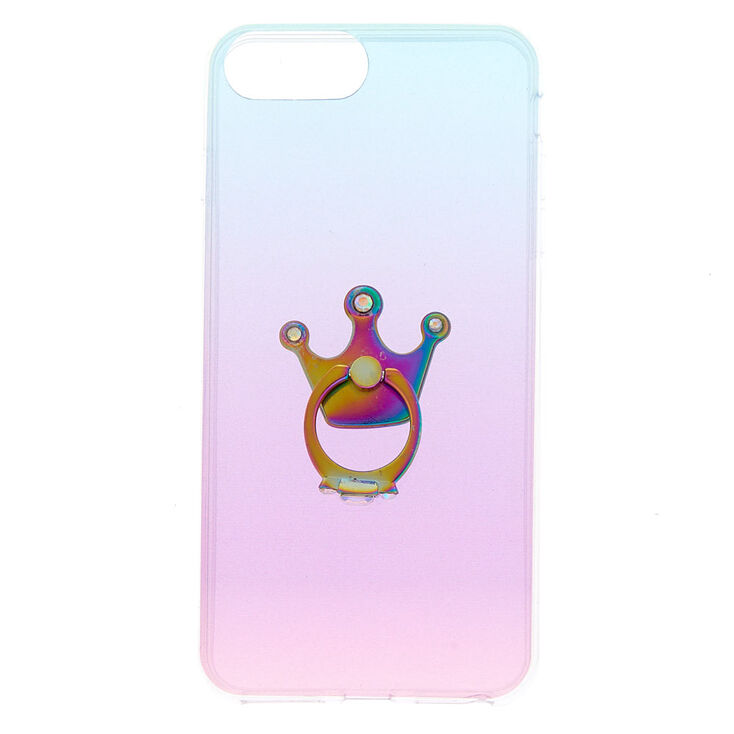Glitter Ombre With Ring Stand Phone Case - Fits iPhone 6/7/8/SE,