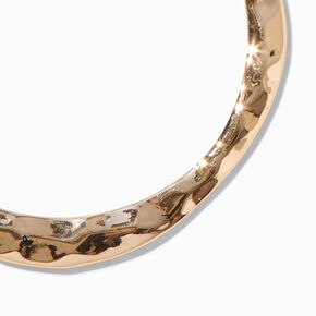 Gold-tone Hammered Bangle Bracelet ,