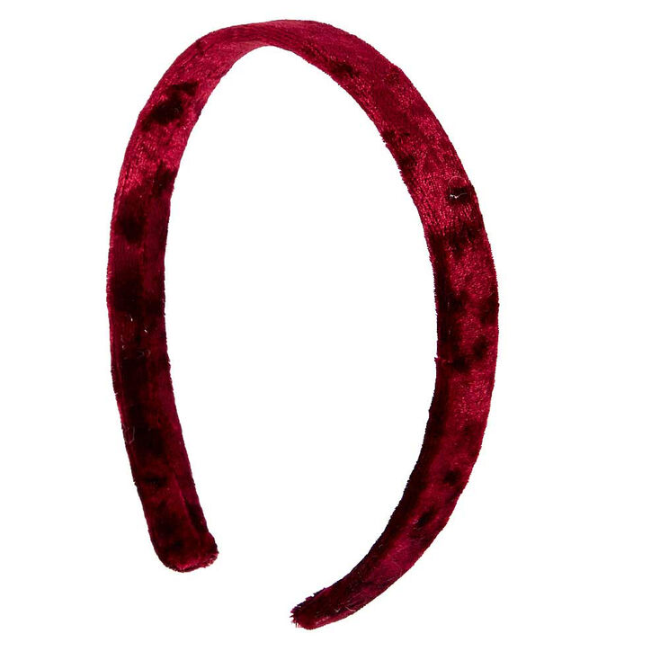Burgundy Velvet Headband,