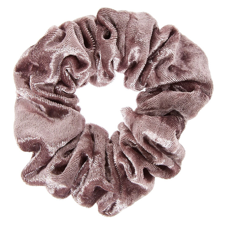 Velvet Hair Scrunchie - Gray,