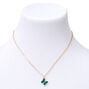 Butterfly Birthstone 16&quot; Gold Pendant Necklace - September,