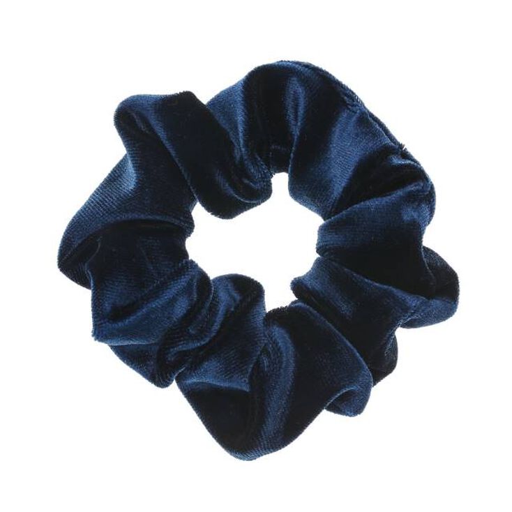 Velvet Hair Scrunchie - Navy,