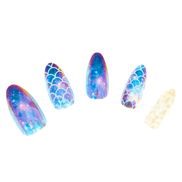 Mermaid Galaxy Faux Nails - 24 Pack,