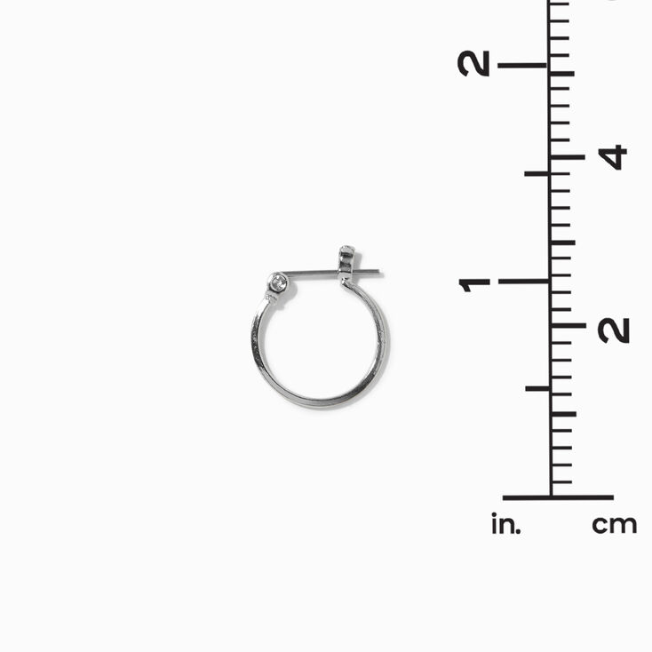 Silver 15MM Hoop Earrings,