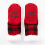 Christmas Plaid Slipper Socks - Red,