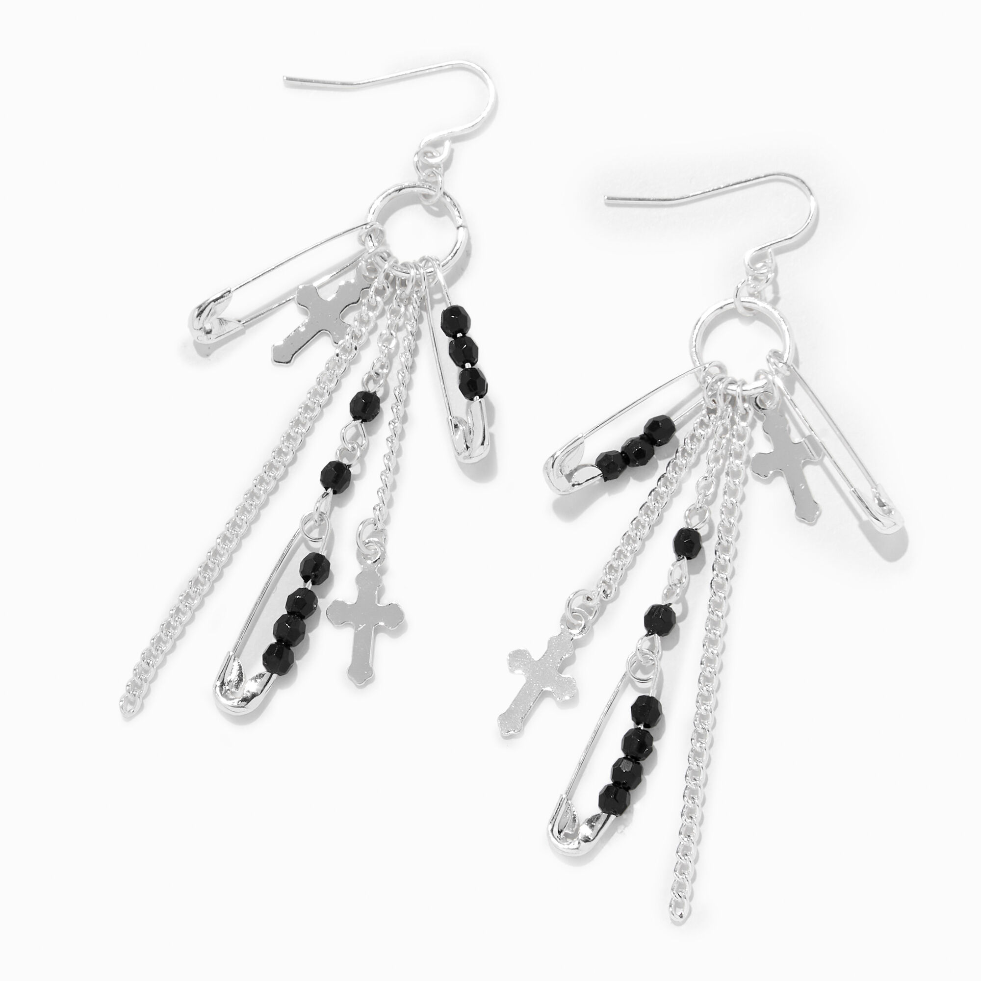 Pin & cross sales earrings