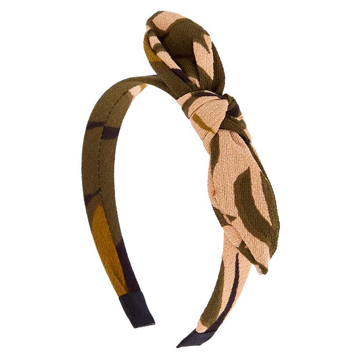 Camo Chiffon Knotted Headband,