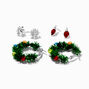 Christmas Wreath &amp; Lights Earring Set - 3 Pack,