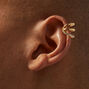 Gold-tone Crystal Stacked Ear Cuff ,