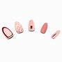 Pink Bling Stiletto Vegan Faux Nail Set - 24 Pack,