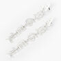 Silver 2&quot; Angel Old English Script Drop Earrings,