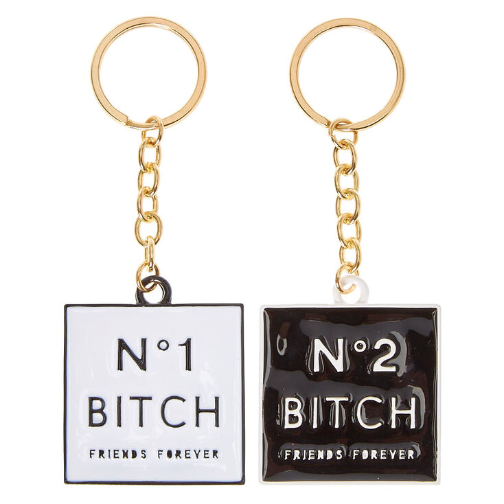 Best Friends No. 1 &amp; No. 2 Bitch Keychains - 2 Pack,