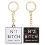 Best Friends No. 1 &amp; No. 2 Bitch Keychains - 2 Pack,