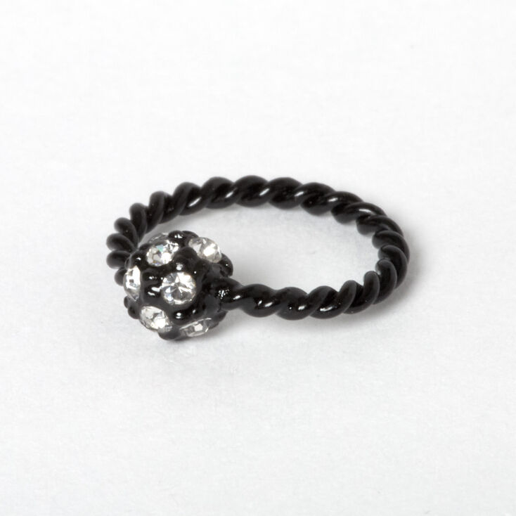 Black 16G Fireball Twisted Helix Hoop Earring,
