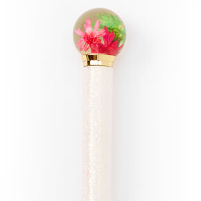 Glittery Flower Topper Pen,