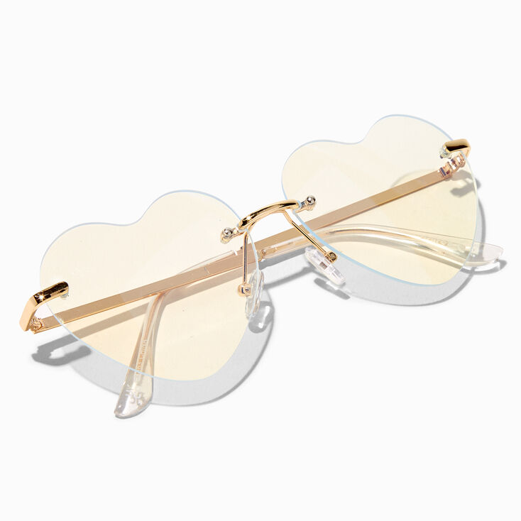 Solar Blue Light Reducing Heart Shaped Clear Lens Frames,