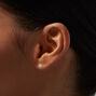 14K Gold Cubic Zirconia Round Stud Earrings - 4MM,