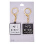 Best Friends No. 1 &amp; No. 2 Bitch Keychains - 2 Pack,