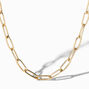 Icing Select 18k Gold Plated Paperclip Chain Necklace,