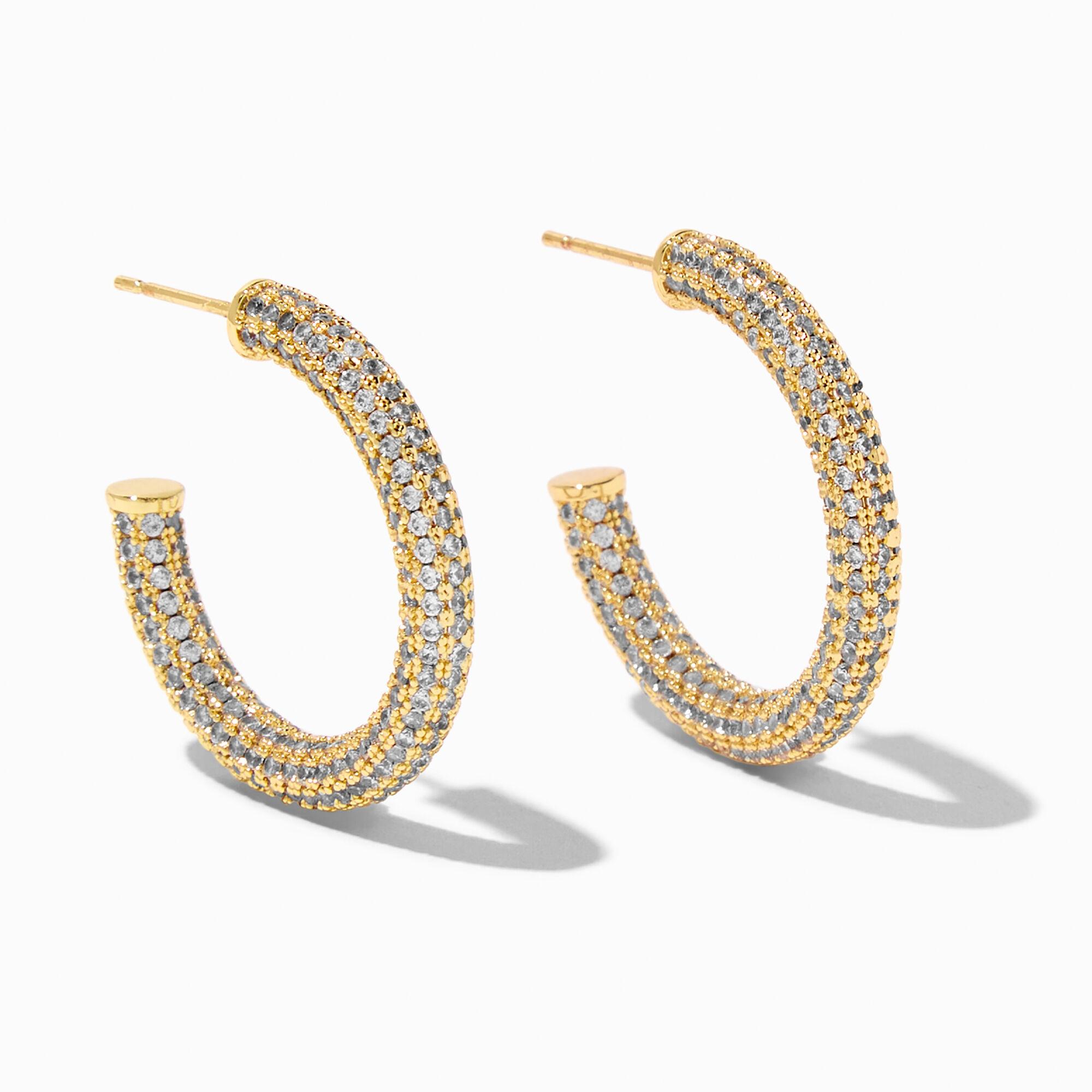 Cubic zirconia gold cheap hoop earrings