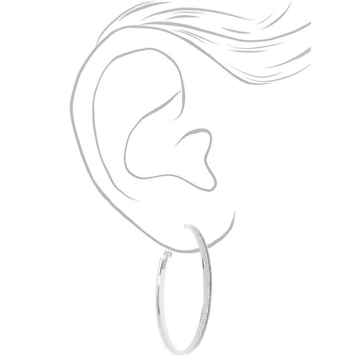 Silver 50MM Hoop Earrings - 3 Pack,