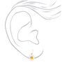 Gold 1&quot; Daisy Drop Earrings,