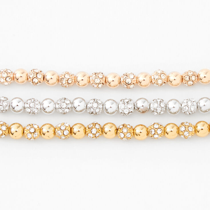 Mixed Metal Disco Bolo Bracelet - 3 Pack,