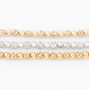 Mixed Metal Disco Bolo Bracelet - 3 Pack,