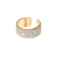 Gold Tone Silver Glitter Ear Cuff,