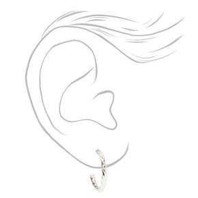 Silver Pretty Pink Stud &amp; Hoop Earrings - 20 Pack,