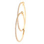 Crystal Studded 50MM Gold Tone Hoop Earrings,