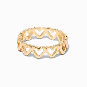 Gold Open Heart Ring,