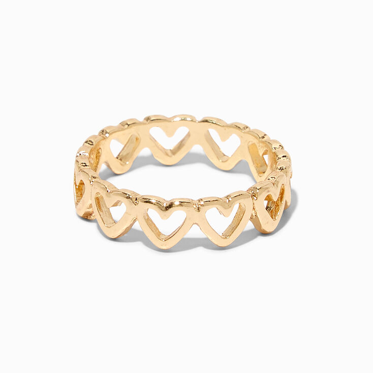 Gold Open Heart Ring,