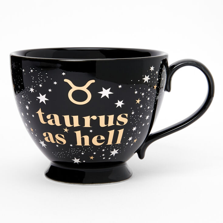 Black Ceramic Zodiac Mug - Taurus,