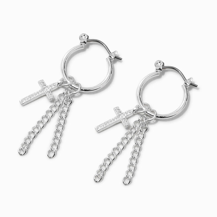 Sterling Silver 30M Infinity Hoop Earrings,