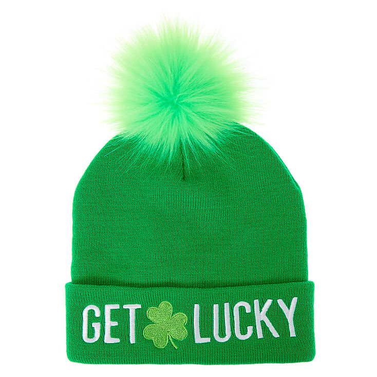 Get Lucky Beanie Hat - Green,