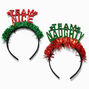 Team Naughty or Nice Glitter Christmas Headbands - 2 Pack,