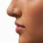 Silver-tone Titanium Braided &amp; Smooth 20G Nose Hoop Rings - 3 Pack,