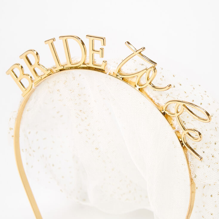 Gold Bride To Be Veil Headband,